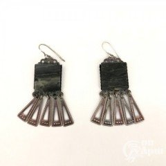 Серьги- подвески с природными камнями